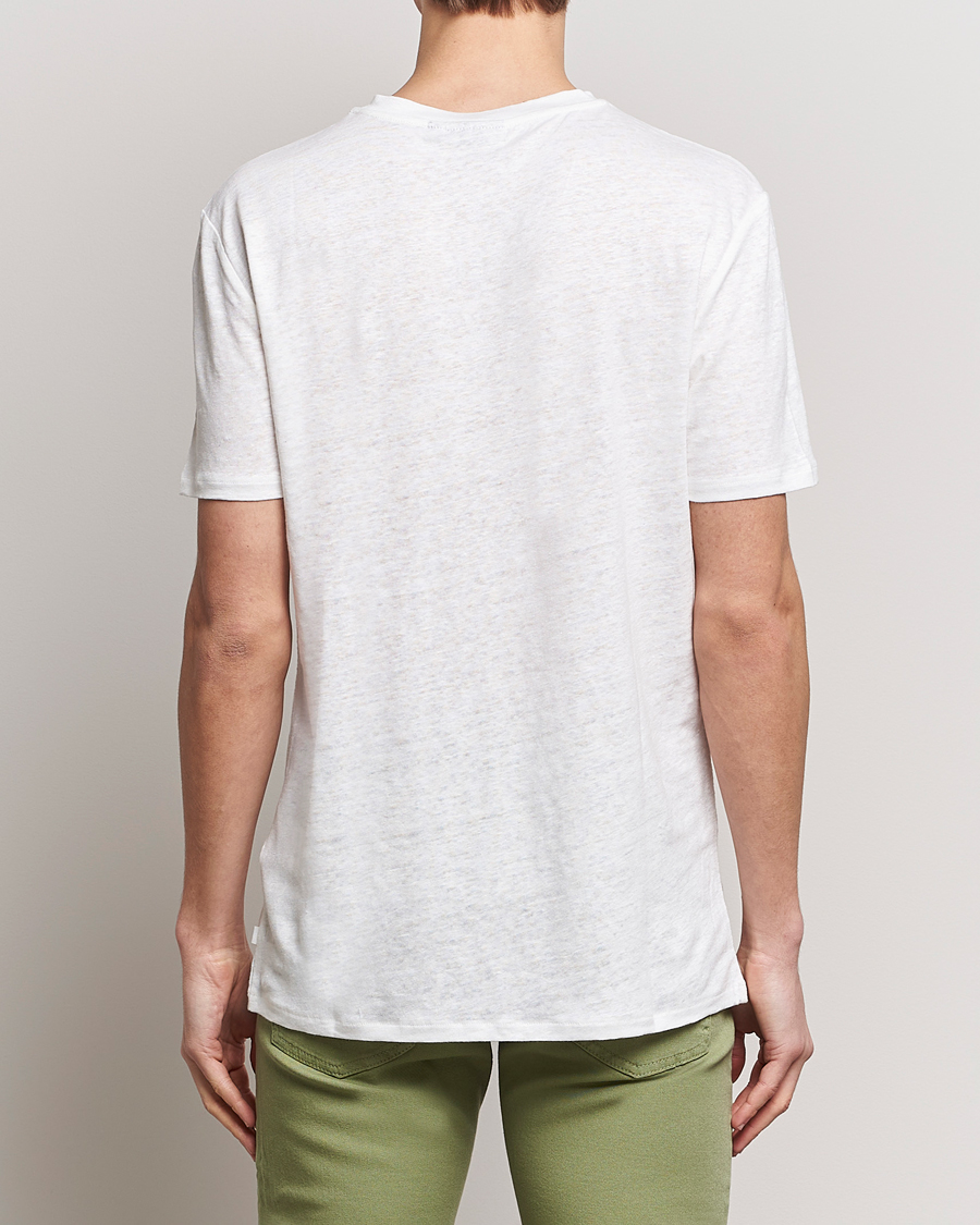 Herre | T-Shirts | J.Lindeberg | Coma Linen T-Shirt Cloud White