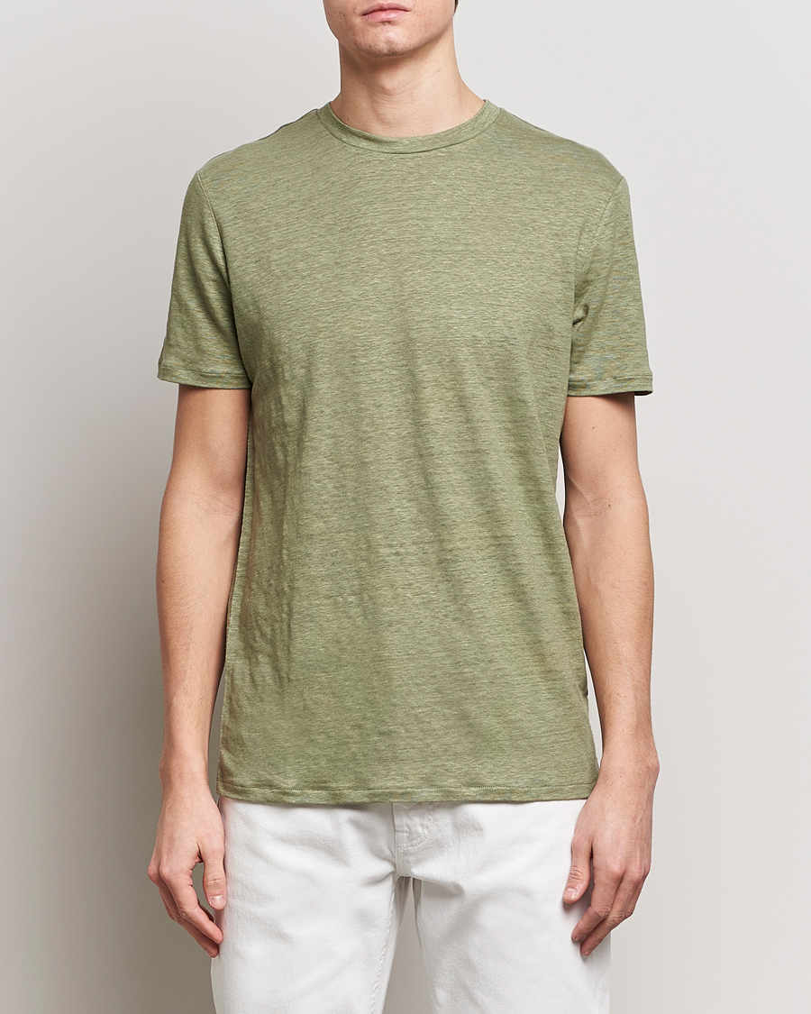 Herre | Business & Beyond | J.Lindeberg | Coma Linen T-Shirt Oil Green