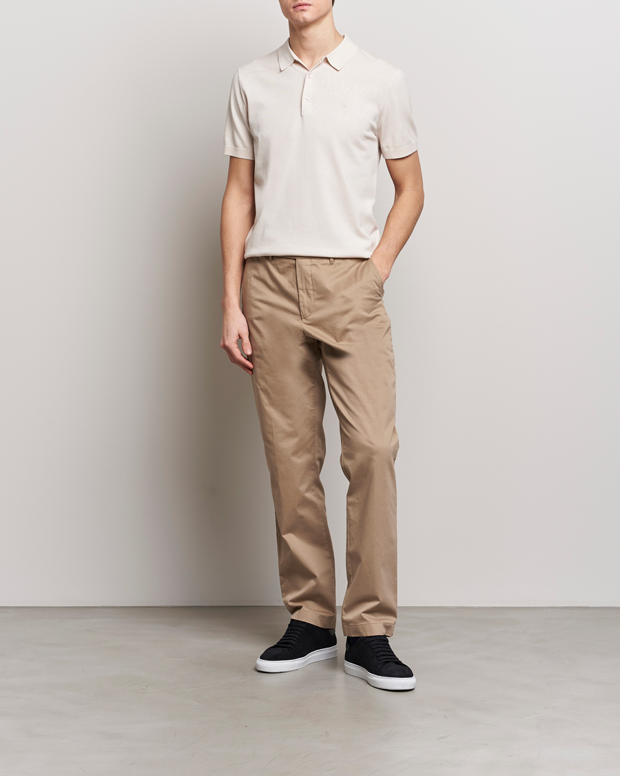 Herre | Pikéer | J.Lindeberg | Ridge Rayon Silk Polo Moonbeam