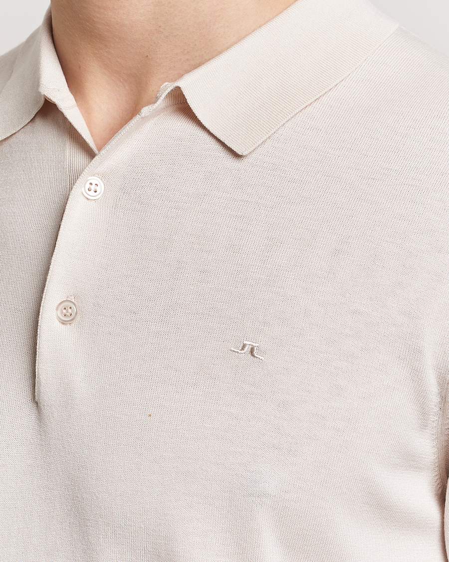 Herre | Pikéer | J.Lindeberg | Ridge Rayon Silk Polo Moonbeam