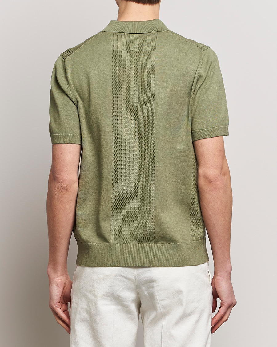 Herre | Pikéer | J.Lindeberg | Reymond Solid Knitted Polo Oil Green