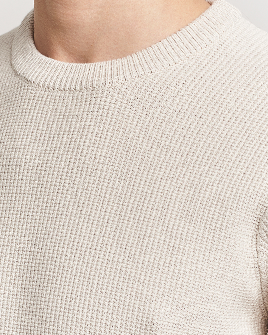 Herre | Gensere | J.Lindeberg | Arthur Structure Organic Cotton Crew Neck Moonbeam