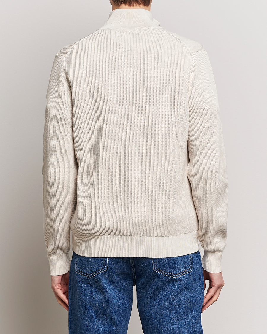 Herre | Gensere | J.Lindeberg | Alex Half Zip Organic Cotton Sweater Moonbeam