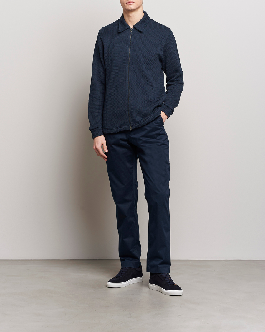 Herre | Gensere | J.Lindeberg | Lansa Jersey Zip Jacket Navy