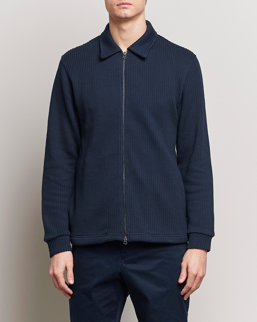 Herre | Gensere | J.Lindeberg | Lansa Jersey Zip Jacket Navy