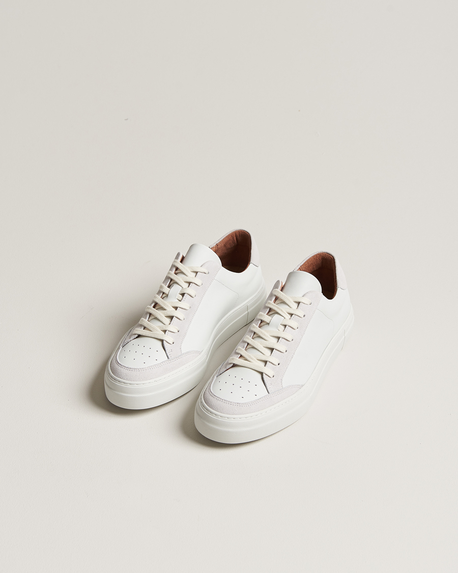 Herre |  | J.Lindeberg | Art Signature Leather Sneaker White