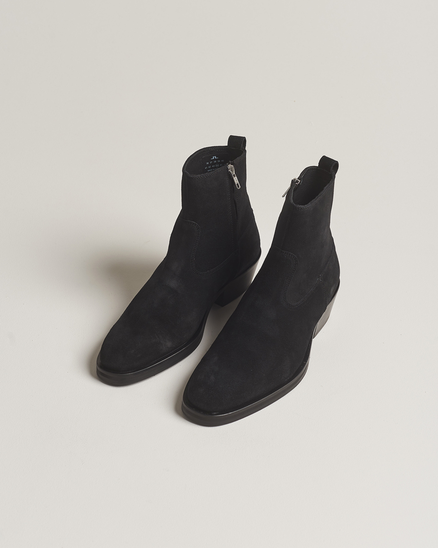 Herre | Svarte støvler | J.Lindeberg | Wyatt Suede Boots Black