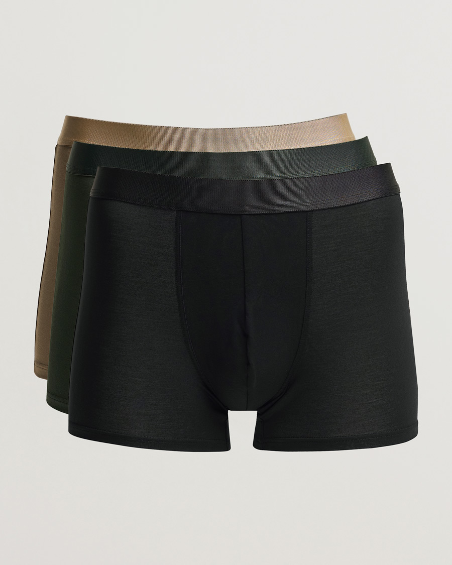 Herre | Undertøy | CDLP | 3-Pack Boxer Briefs Black/Army Green/Golden Clay