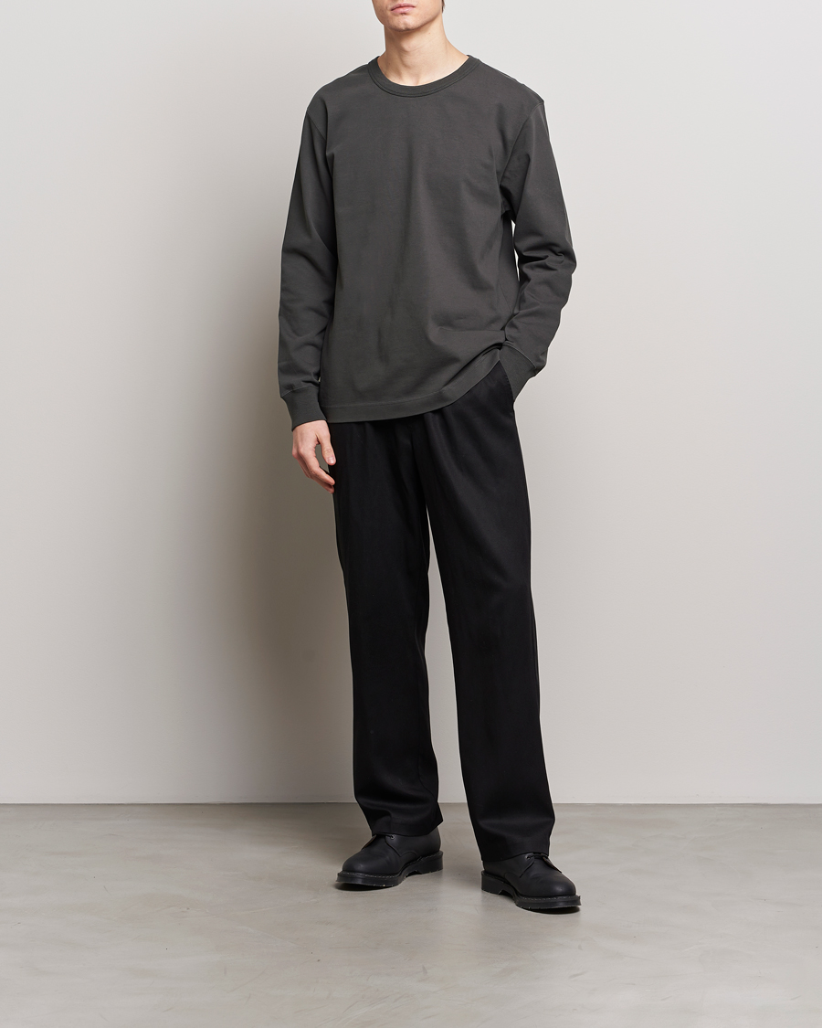 Herre | T-Shirts | CDLP | Heavyweight Long Sleeve T-Shirt Charcoal