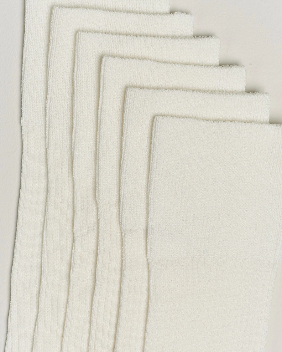 Herre | Undertøy | CDLP | 6-Pack Cotton Rib Socks White