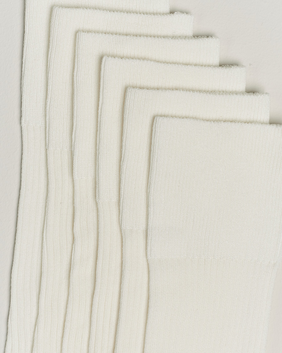 Herre | Undertøy | CDLP | 6-Pack Cotton Rib Socks White