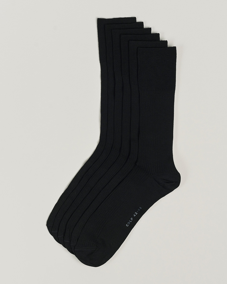 Herre | Undertøy | CDLP | 6-Pack Cotton Rib Socks Black