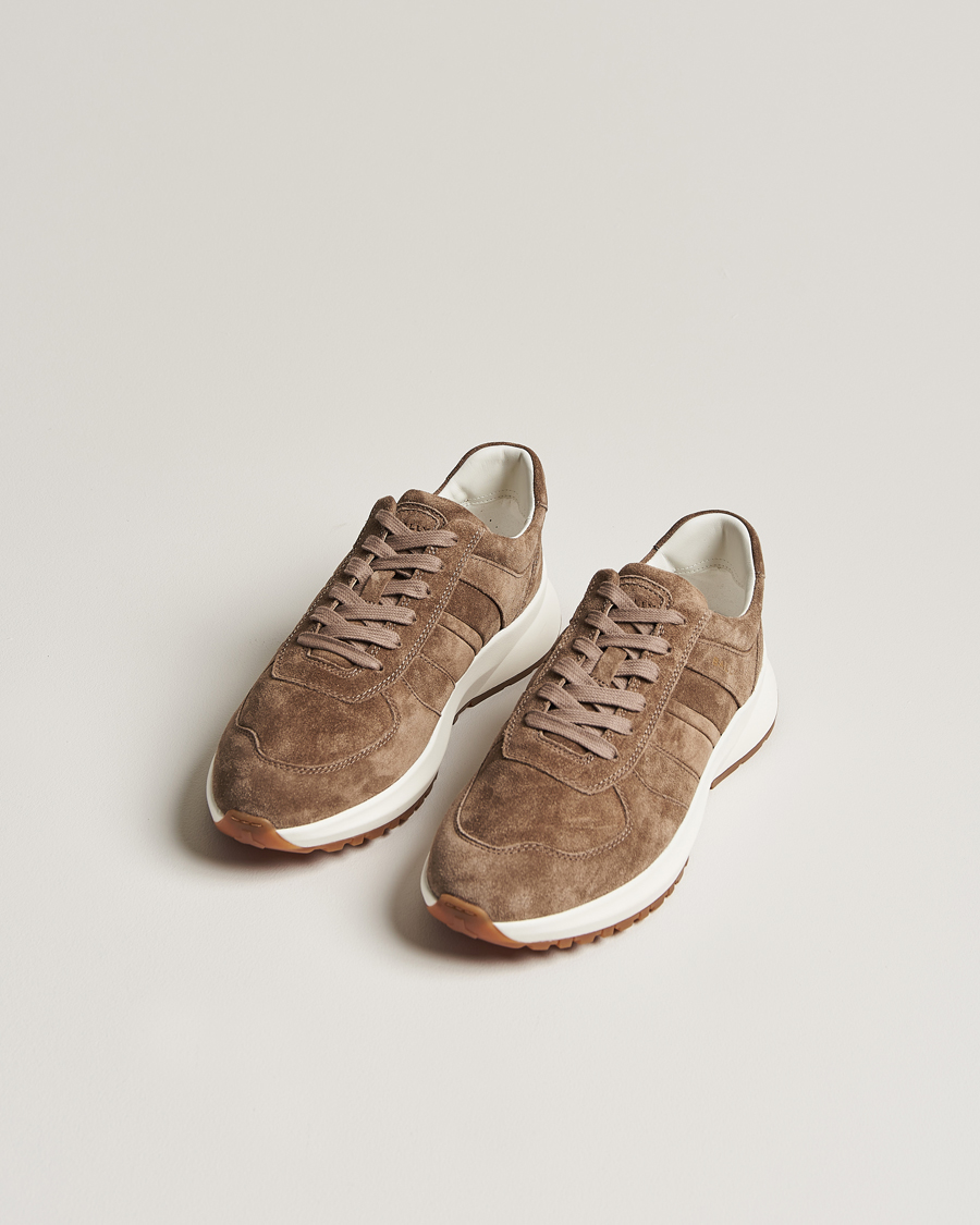 Herre | Bally Darsyl Suede Running Sneaker Deep Sepia | Bally | Darsyl Suede Running Sneaker Deep Sepia