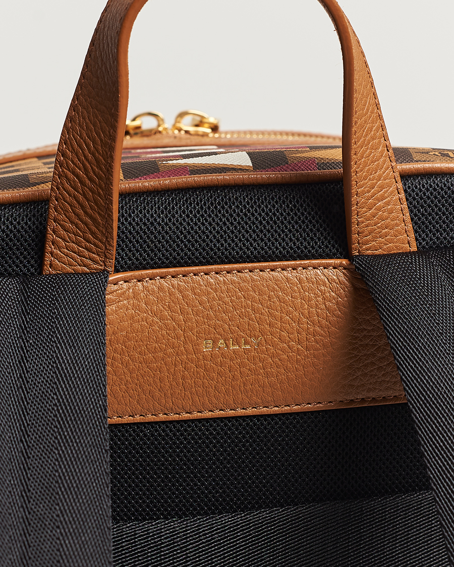 Herre | Bally Pennant Monogram Leather Backpack Brown | Bally | Pennant Monogram Leather Backpack Brown