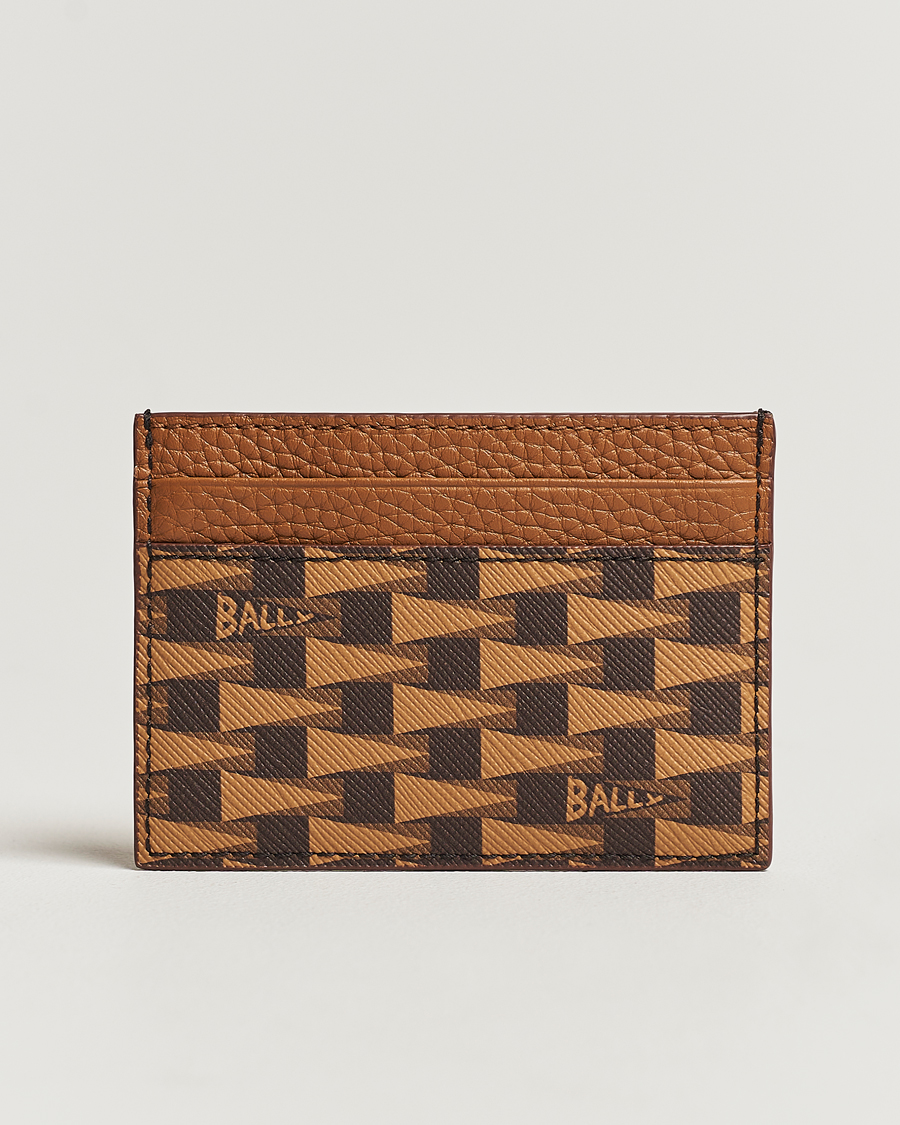 Herre | Bally | Bally | Pennant Monogram Leather Card Holder Brown