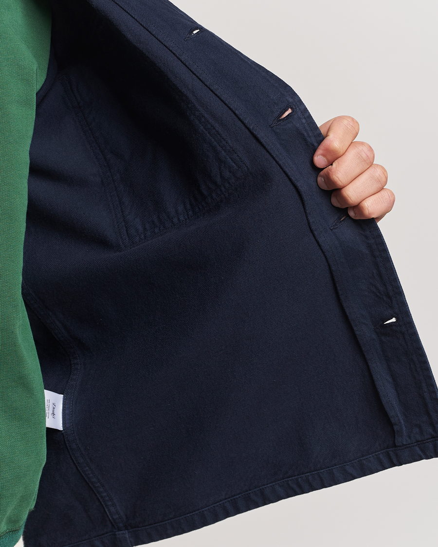 Herre | Skjorter | Drake's | Cotton Field Shirt Navy
