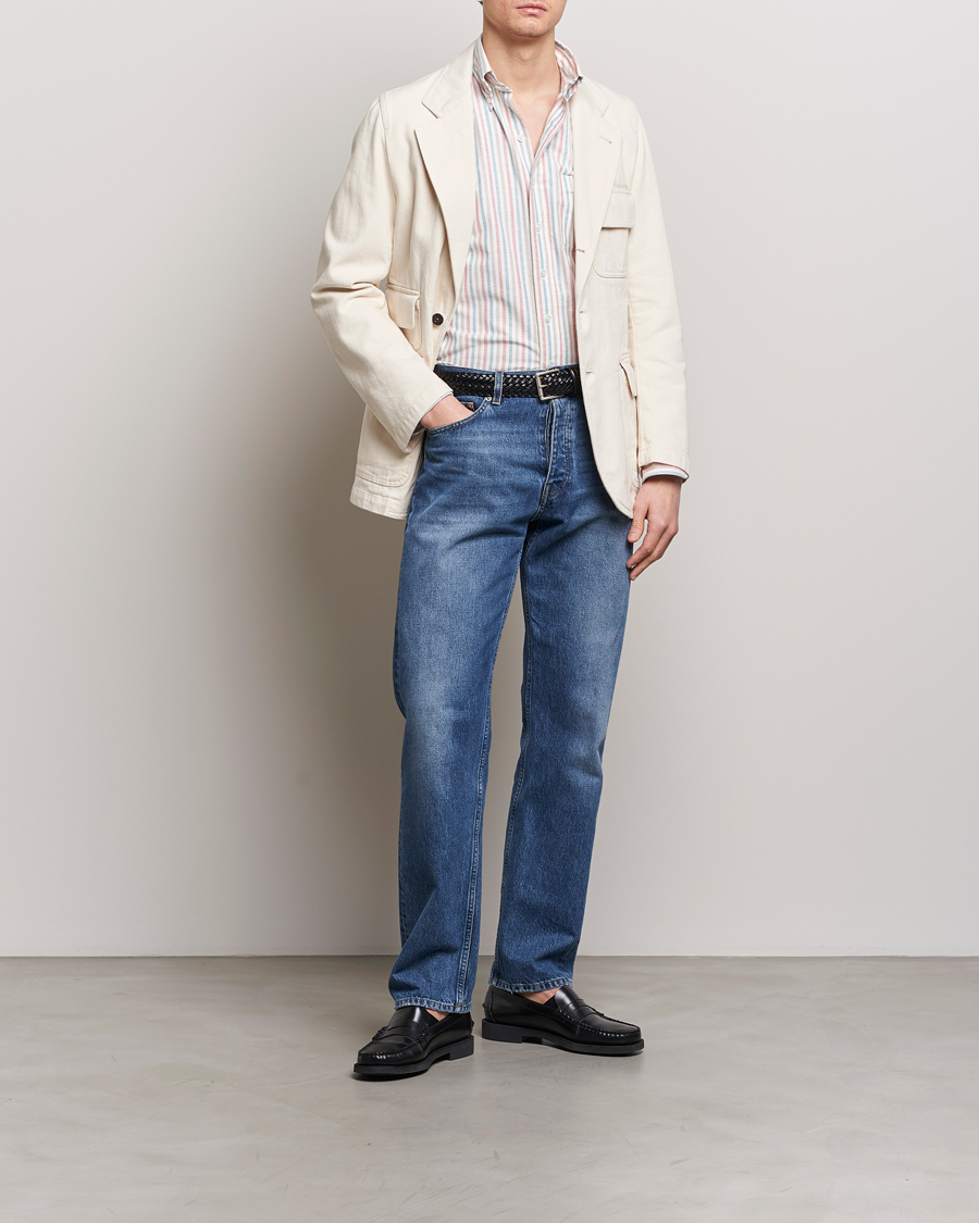 Herre | Dressjakker | Drake's | MKIV Denim Games Blazer Ecru