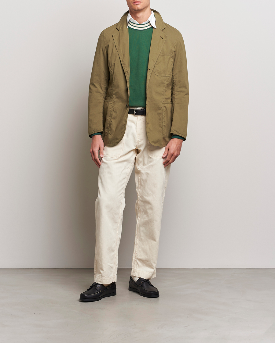 Herre | Dressjakker | Drake's | MKVIII Lightweight Double Games Blazer Olive