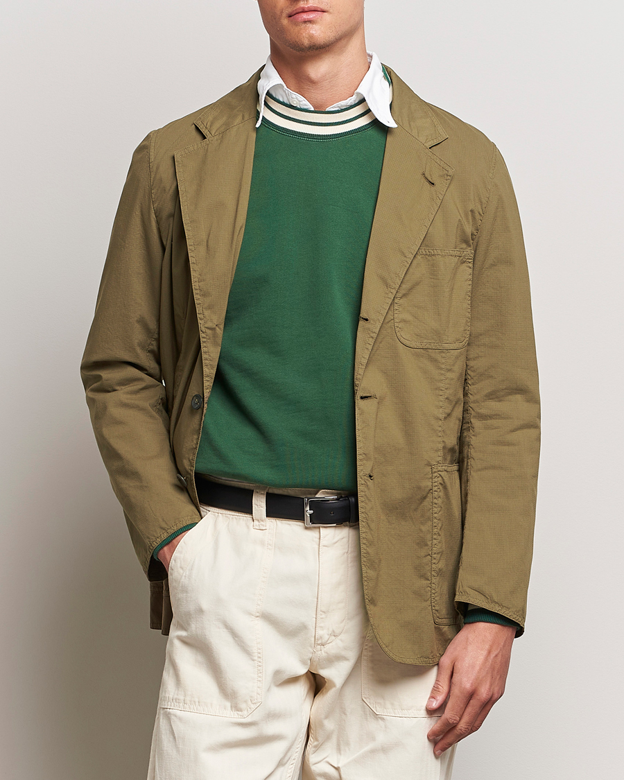 Herre | Dressjakker | Drake's | MKVIII Lightweight Double Games Blazer Olive
