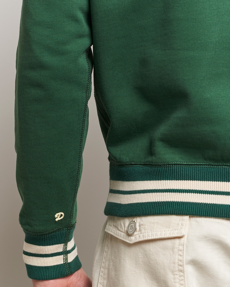 Herre | Gensere | Drake's | Striped Rib Sweatshirt Green