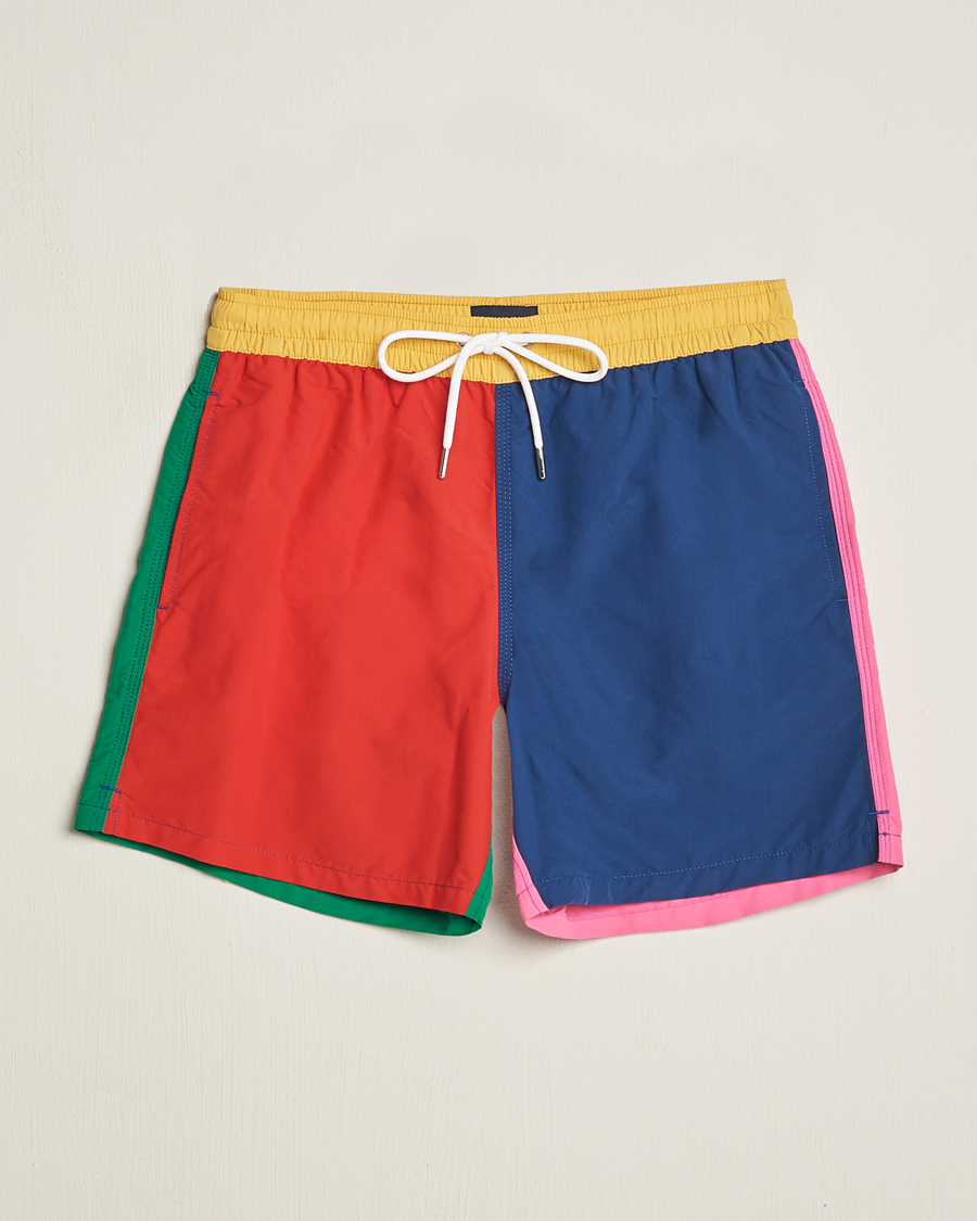 Herre | Badeshorts | Drake's | Colourblock Swimshorts Multi