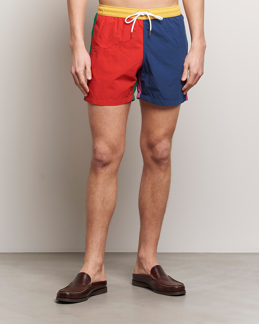 Herre | Nytt i butikken | Drake's | Colourblock Swimshorts Multi