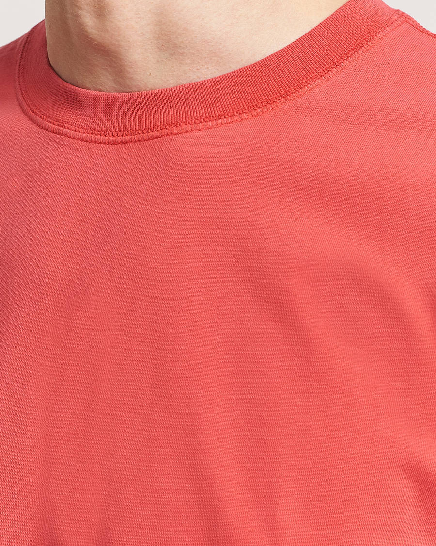 Herre | T-Shirts | Drake's | Washed Hiking T-Shirt Red