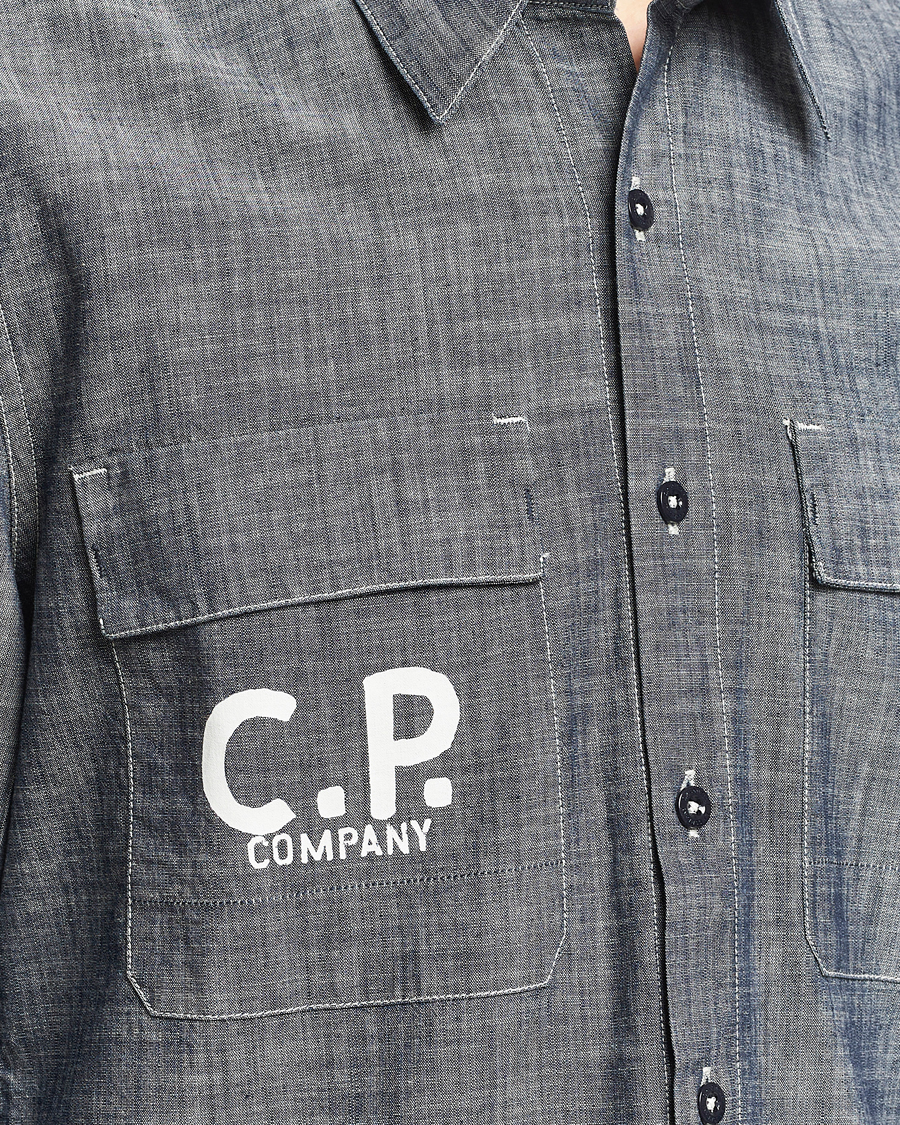 Herre | Skjorter | C.P. Company | Long Sleeve Chambray Denim Shirt Black