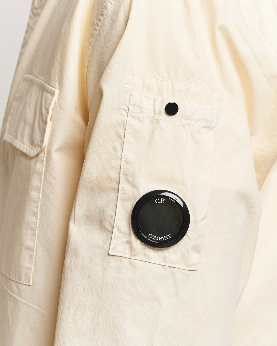 Herre | Skjorter | C.P. Company | Long Sleeve Gabardine Pocket Shirt Ecru