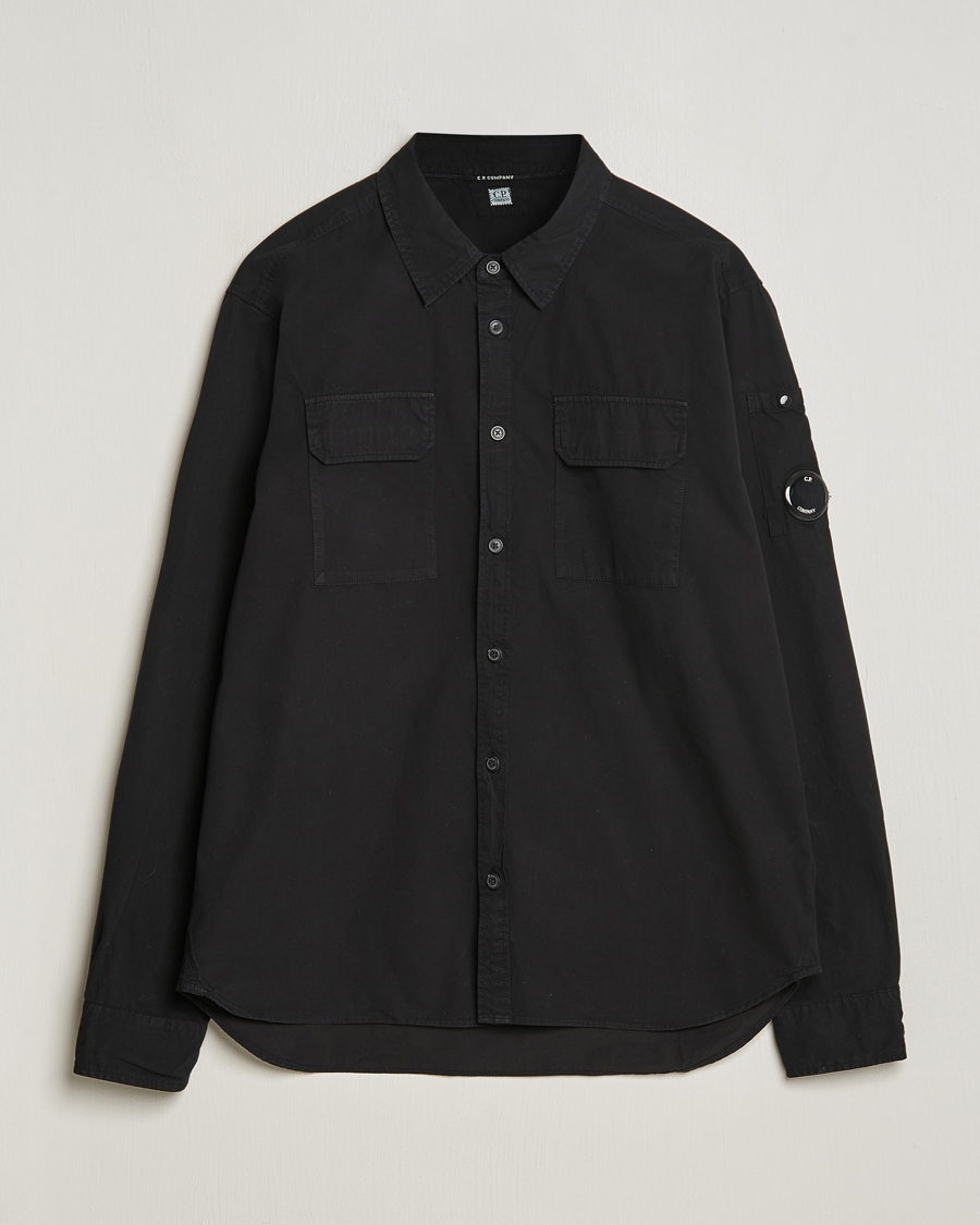 Herre | Skjorter | C.P. Company | Long Sleeve Gabardine Pocket Shirt Black