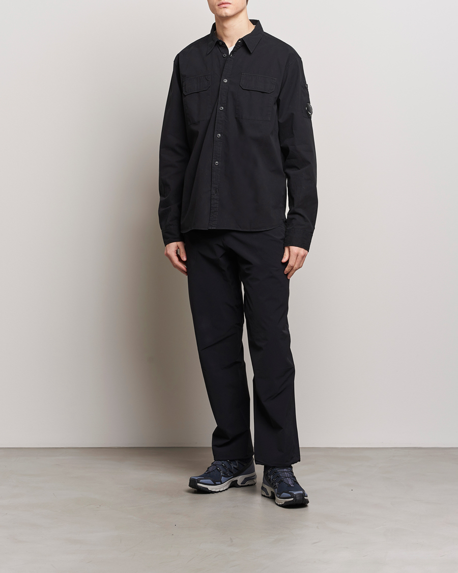 Herre | Skjorter | C.P. Company | Long Sleeve Gabardine Pocket Shirt Black