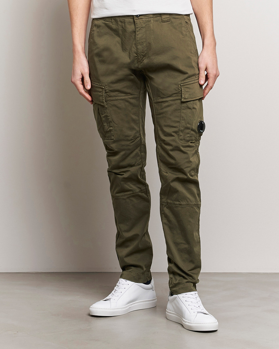 Herre | Klær | C.P. Company | Satin Stretch Cargo Pants Army