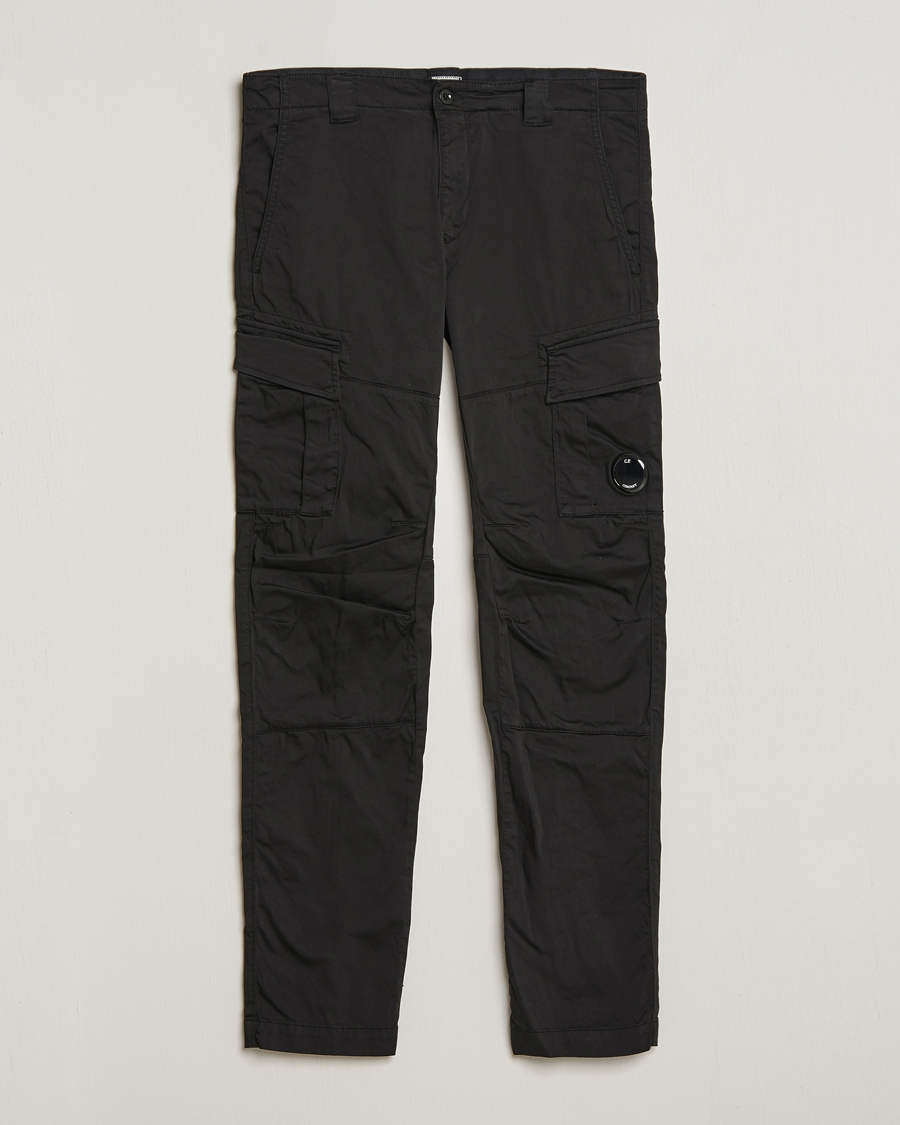 Herre | Bukser | C.P. Company | Satin Stretch Cargo Pants Black