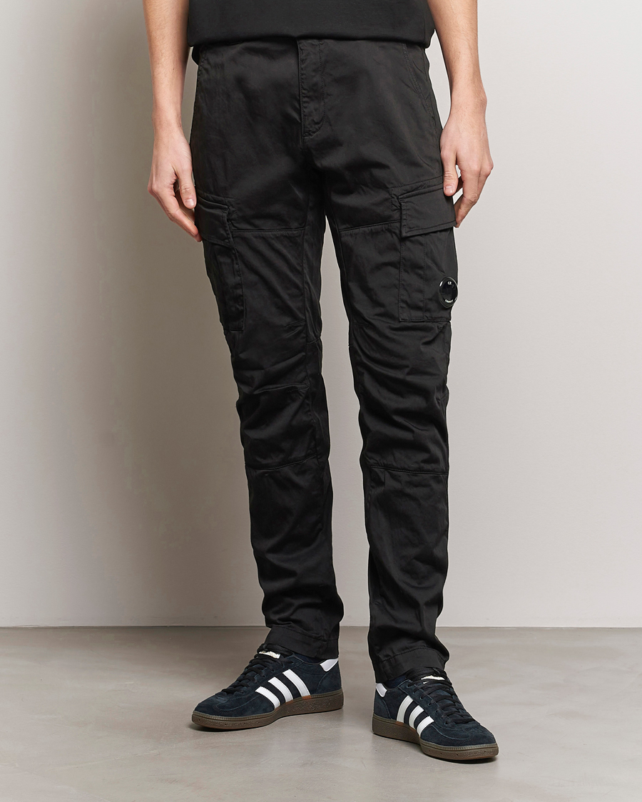 Herre | C.P. Company | C.P. Company | Satin Stretch Cargo Pants Black