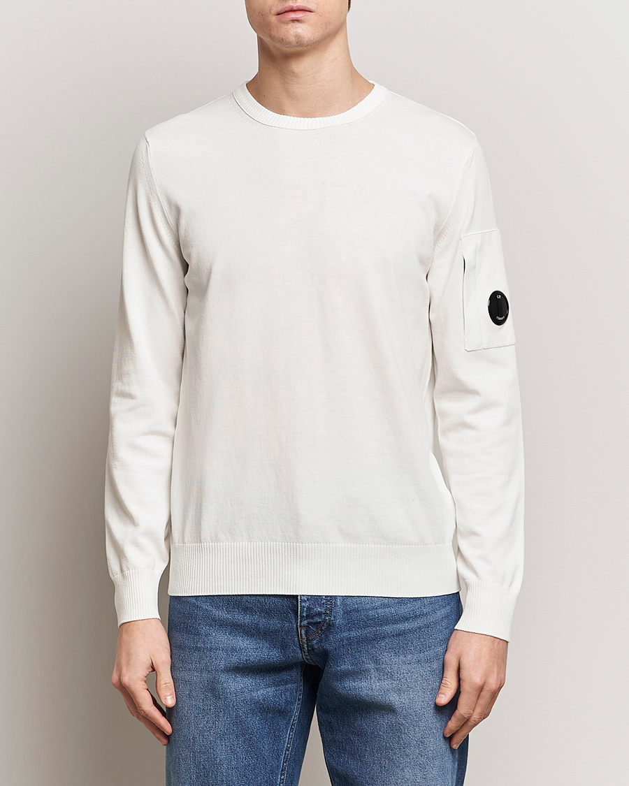 Herre | Klær | C.P. Company | Old Dyed Cotton Crepe Crewneck White