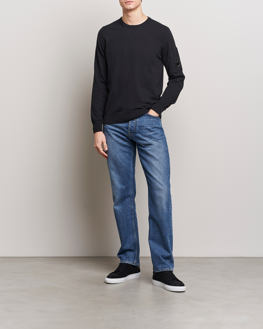 Herre | Gensere | C.P. Company | Old Dyed Cotton Crepe Crewneck Black