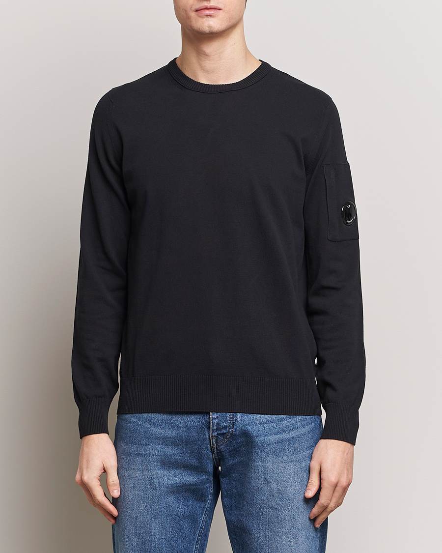 Herre | C.P. Company | C.P. Company | Old Dyed Cotton Crepe Crewneck Black