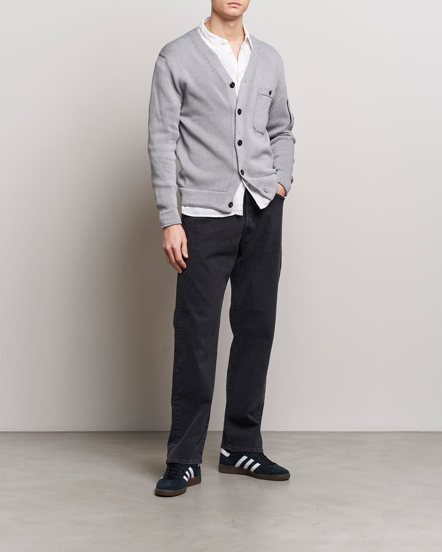 Herre | Gensere | C.P. Company | Compact Cotton Lens Cardigan Light Grey
