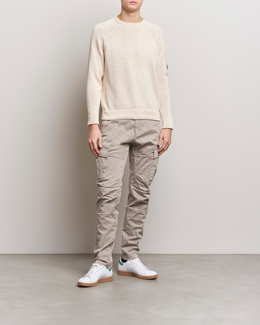 Herre | Gensere | C.P. Company | Compact Cotton Lens Crewneck Ecru