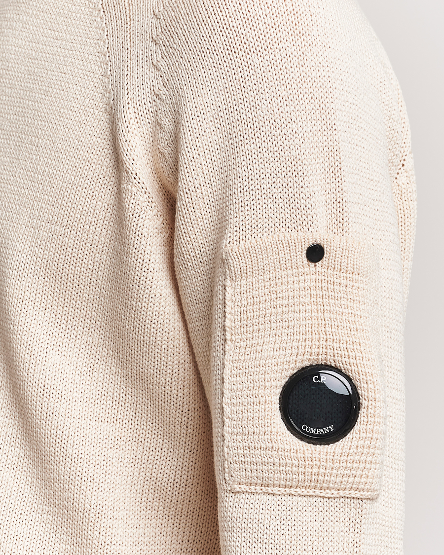 Herre | Gensere | C.P. Company | Compact Cotton Lens Crewneck Ecru