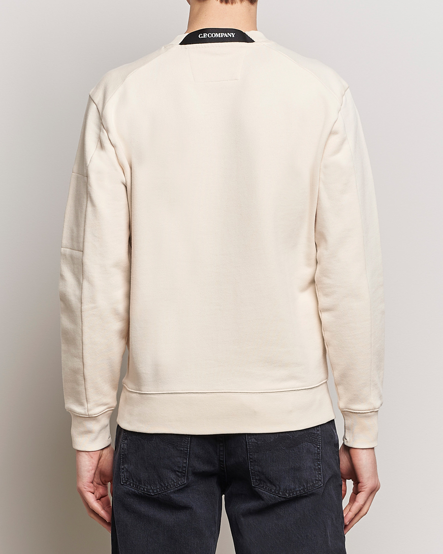 Herre | Gensere | C.P. Company | Diagonal Raised Fleece Lens Sweatshirt Ecru