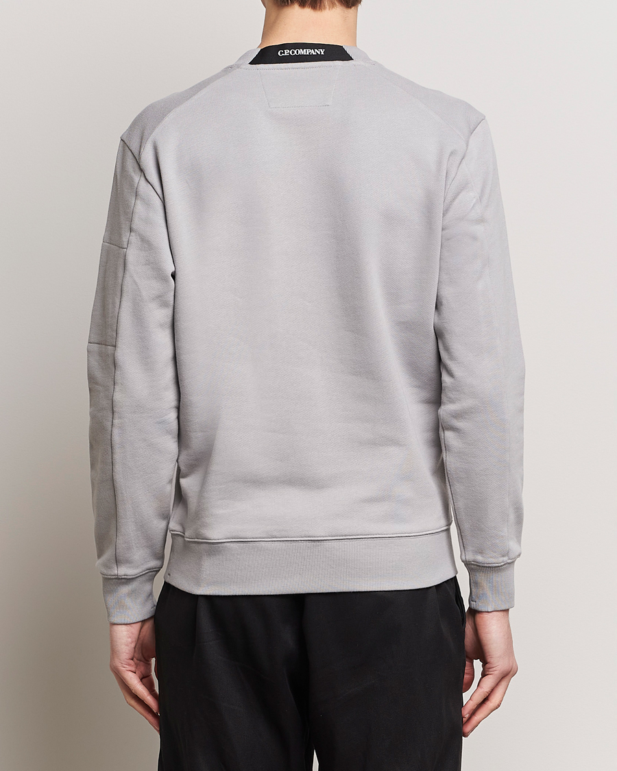 Herre | Gensere | C.P. Company | Diagonal Raised Fleece Lens Sweatshirt Light Grey