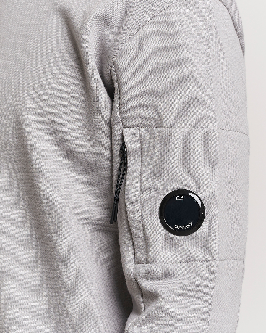 Herre | Gensere | C.P. Company | Diagonal Raised Fleece Lens Sweatshirt Light Grey