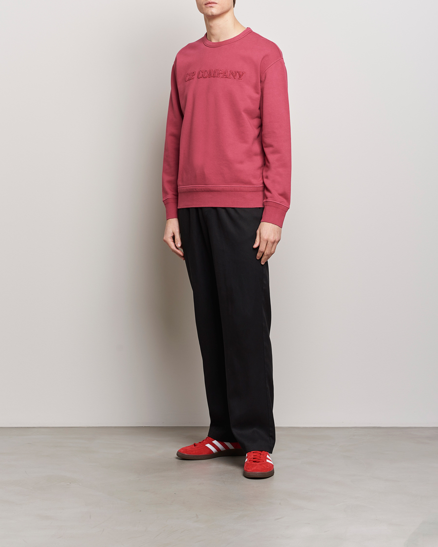 Herre | Gensere | C.P. Company | Resist Dyed Cotton Logo Sweatshirt Wine
