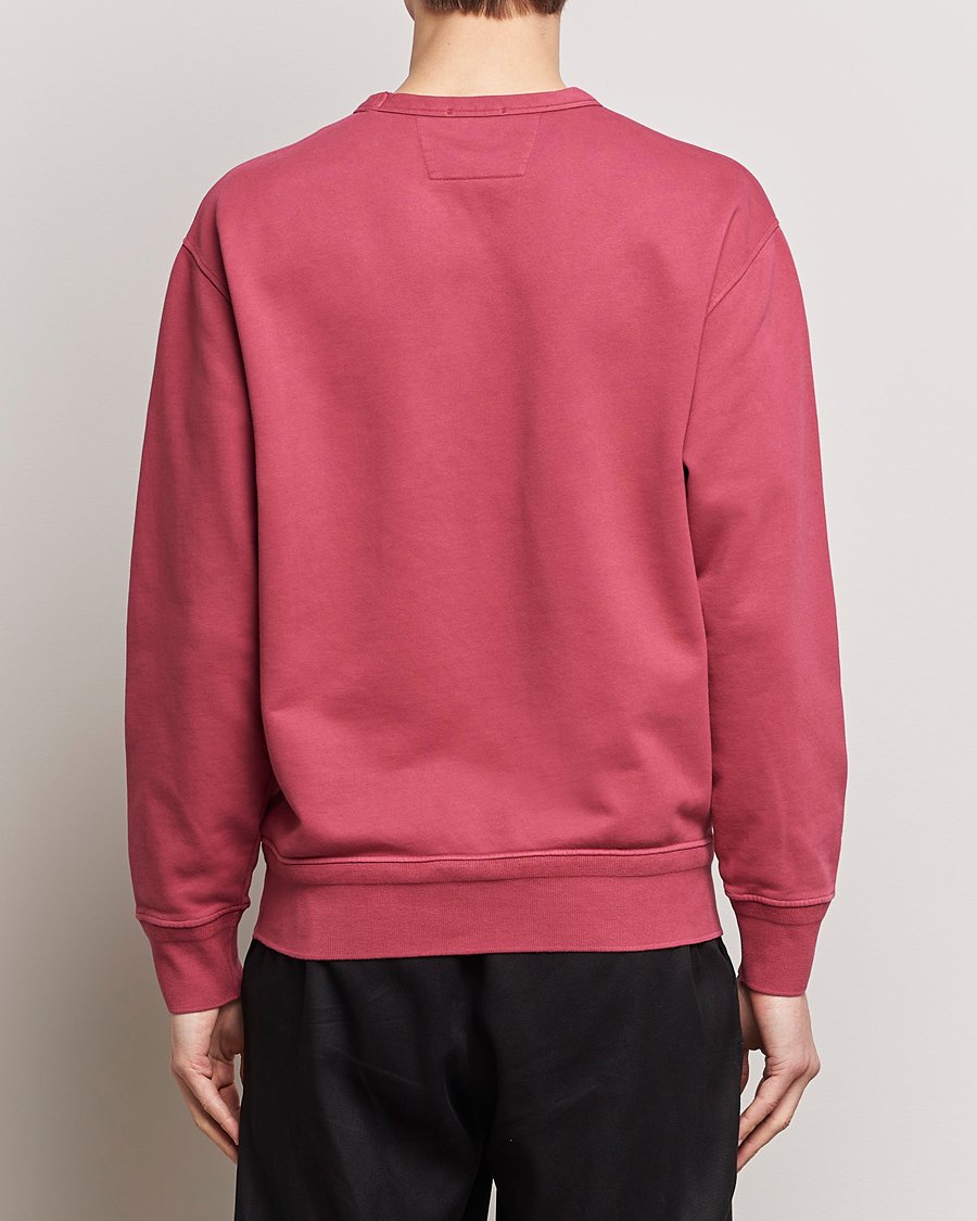 Herre | Gensere | C.P. Company | Resist Dyed Cotton Logo Sweatshirt Wine