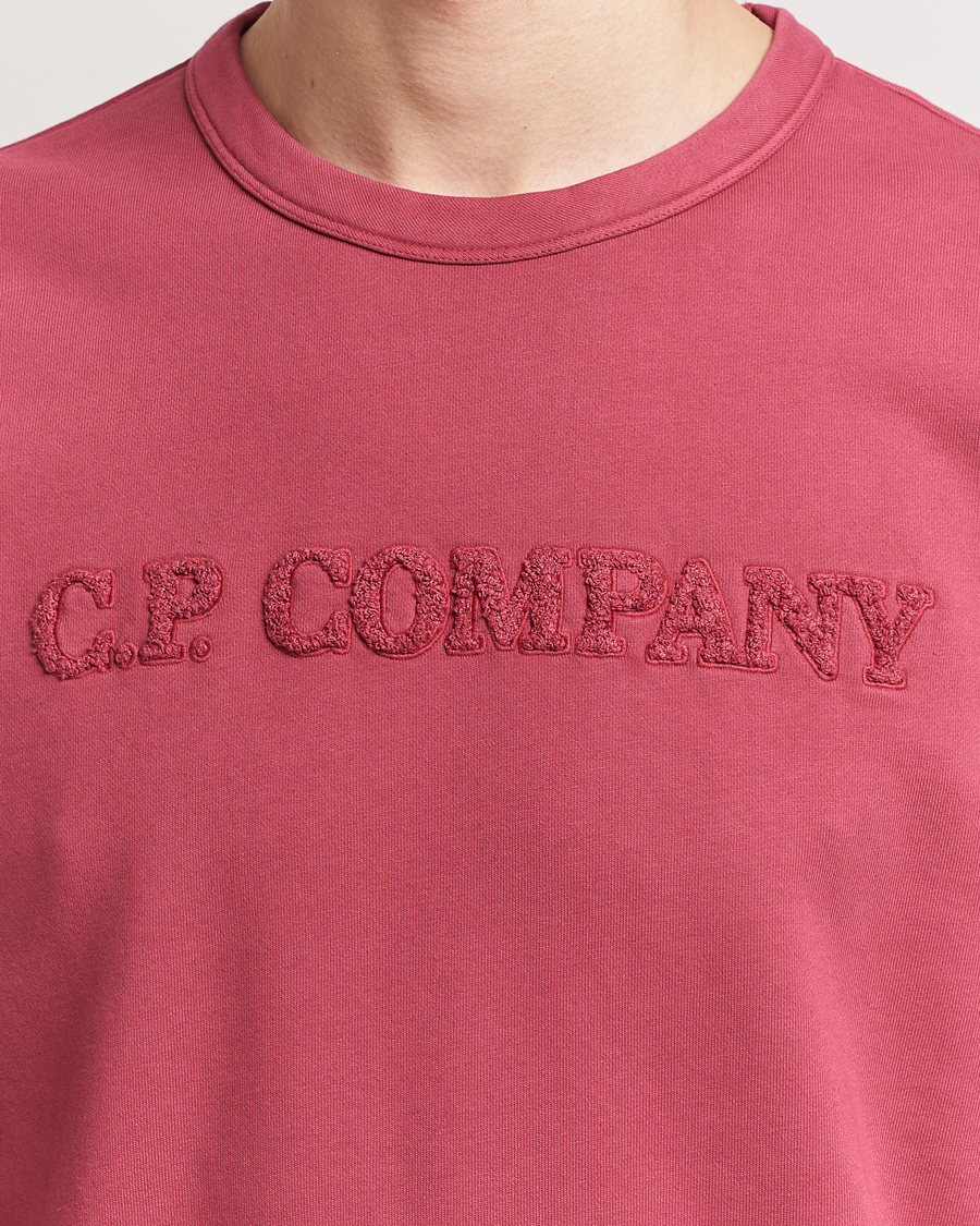 Herre | Gensere | C.P. Company | Resist Dyed Cotton Logo Sweatshirt Wine