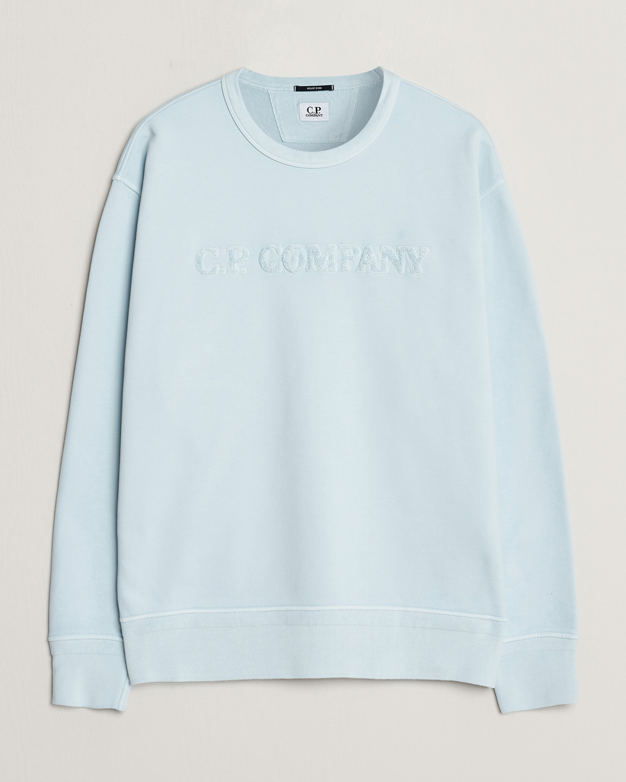 Herre | Gensere | C.P. Company | Resist Dyed Cotton Logo Sweatshirt Mint