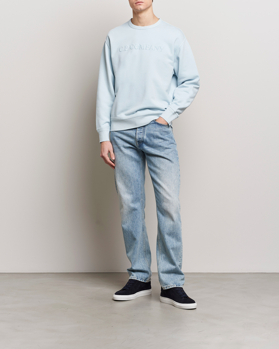 Herre | Gensere | C.P. Company | Resist Dyed Cotton Logo Sweatshirt Mint