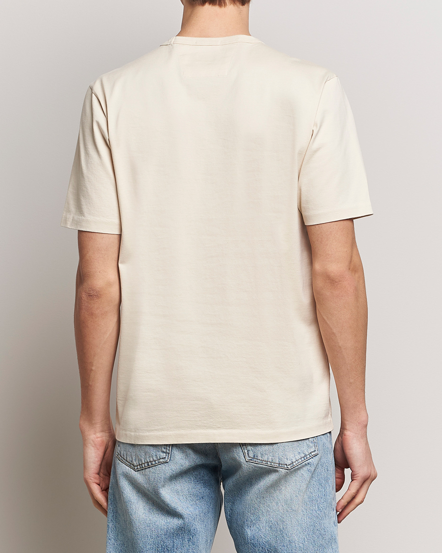Herre | T-Shirts | C.P. Company | Mercerized Heavy Cotton Logo T-Shirt Ecru