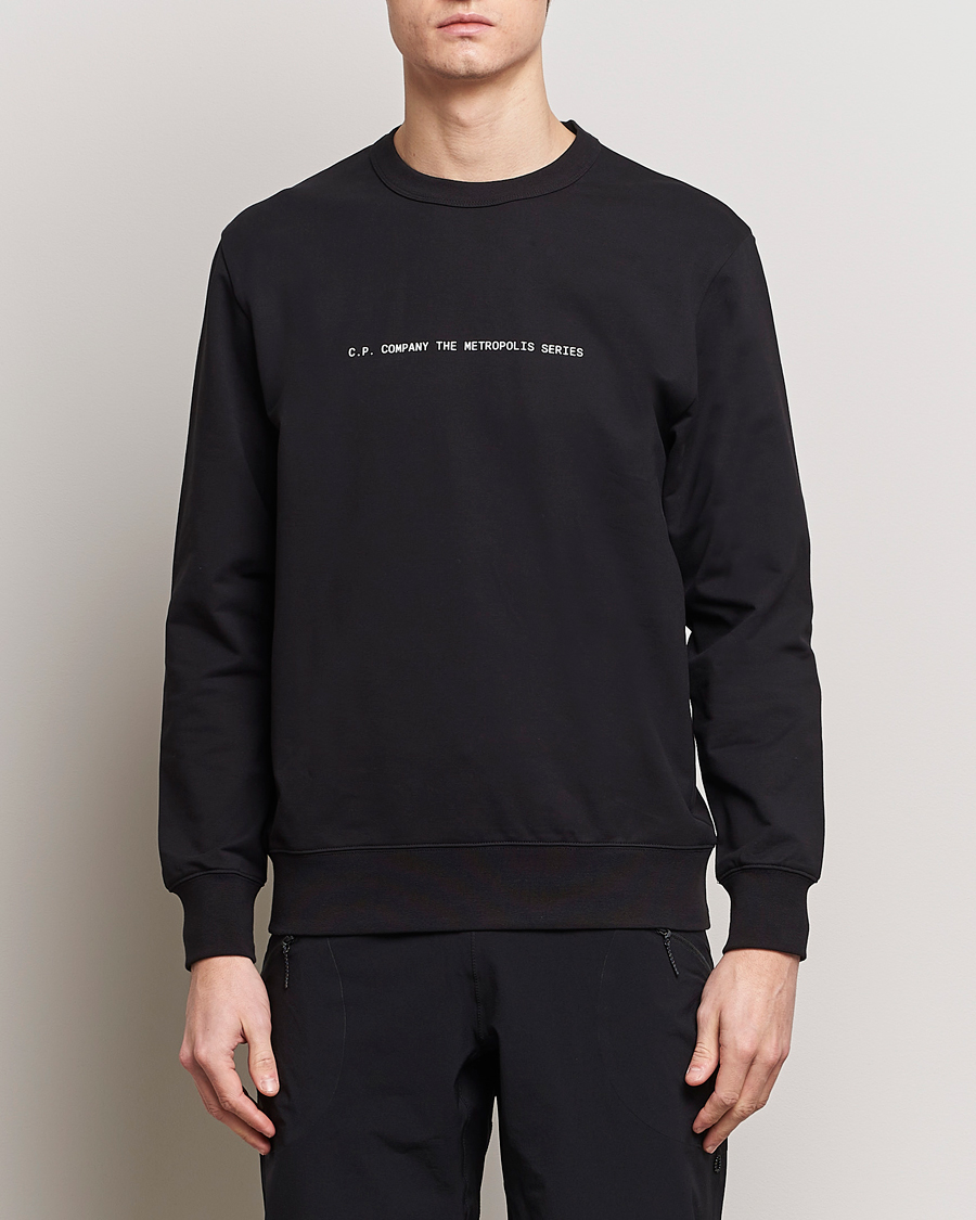 Herre | Gensere | C.P. Company | Metropolis Printed Logo Sweatshirt Black